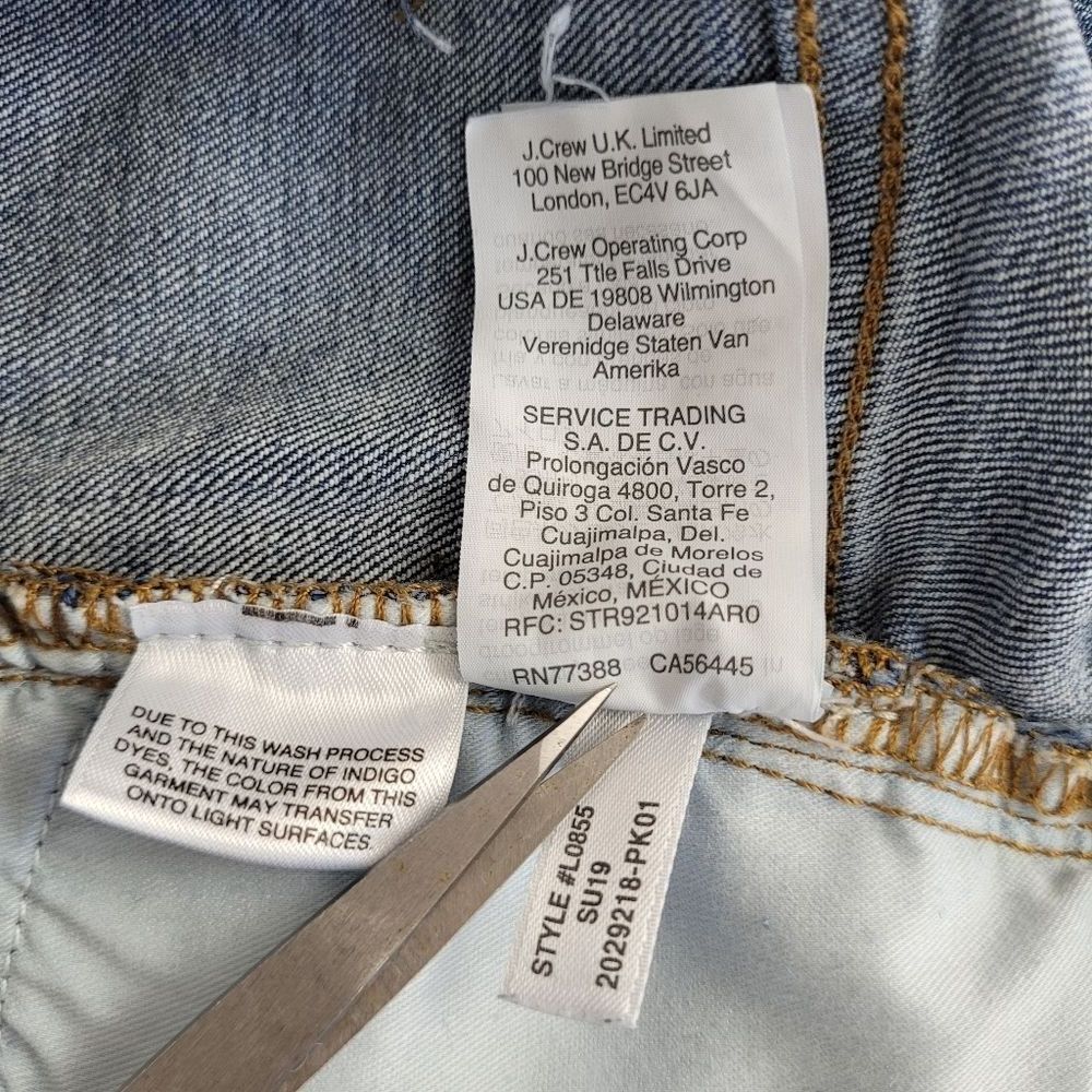 J Crew Mercantile high-rise medium wash cropped jeans raw hem size 20 2X boho - Picture 9 of 9